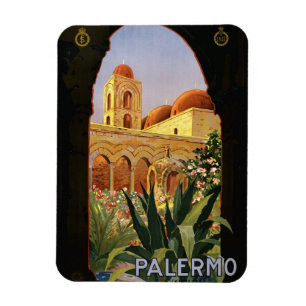 Vintages Poster Palermo Italien Magnet