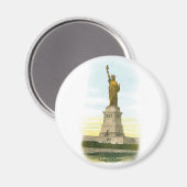 Vintages Poster "Statue of Liberty" Magnet (Vorderseite/Rückseite)