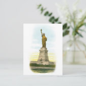 Vintages Poster "Statue of Liberty" Postkarte (Stehend Vorderseite)