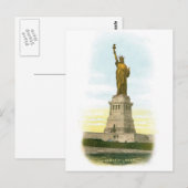 Vintages Poster "Statue of Liberty" Postkarte (Vorne/Hinten)