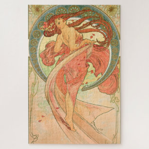 Vintages Poster Tanz von Alphonse Mucha Puzzle
