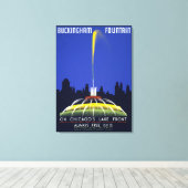 Vintages Poster von 1939, Chicagos Buckingham Foun Leinwanddruck (Insitu (Holzboden))