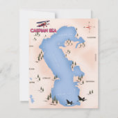 Vintages Poster zum Kaspischen Meer (Rückseite)