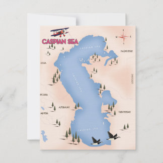 Vintages Poster zum Kaspischen Meer