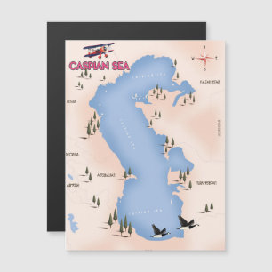 Vintages Poster zum Kaspischen Meer Magnetkarte
