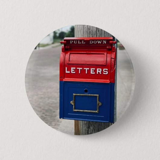 Vintages Postfach Button (Vorderseite)