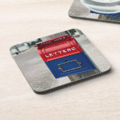 Vintages Postfach Getränkeuntersetzer (Linke Seite)