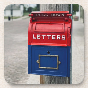 Vintages Postfach Getränkeuntersetzer