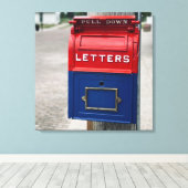 Vintages Postfach Leinwanddruck (Insitu (Holzboden))