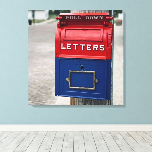 Vintages Postfach Leinwanddruck (Insitu (Holzboden))