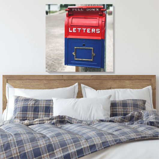 Vintages Postfach Leinwanddruck (Insitu (Schlafzimmer))