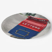 Vintages Postfach Pappteller (Schrägansicht)