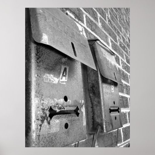 Vintages Postfach-Poster Poster (Vorne)