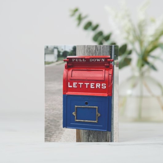 Vintages Postfach Postkarte (Stehend Vorderseite)