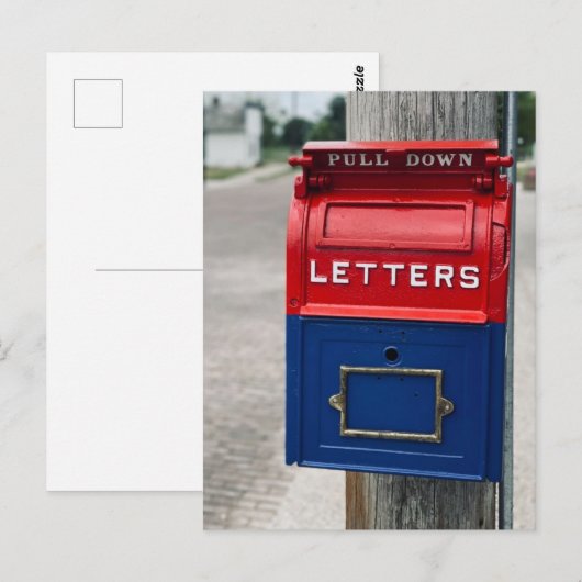 Vintages Postfach Postkarte (Vorne/Hinten)