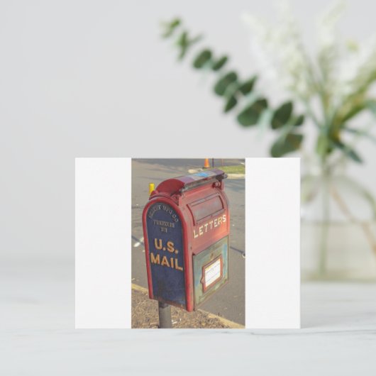 Vintages Postfach Postkarte (Stehend Vorderseite)