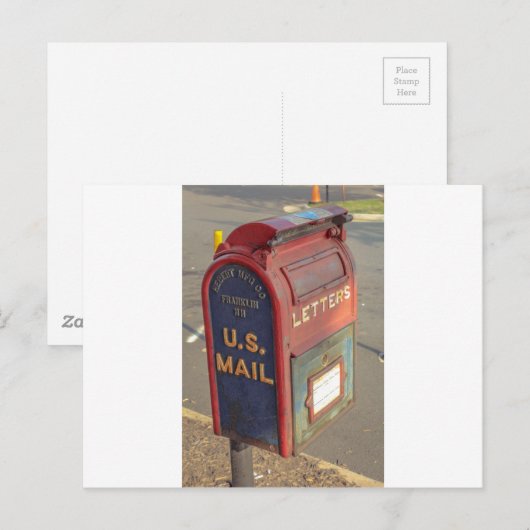 Vintages Postfach Postkarte (Vorne/Hinten)
