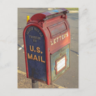 Vintages Postfach Postkarte