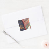 Vintages Postfach Quadratischer Aufkleber (Umschlag)