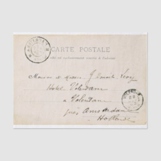 Vintages Postkarten-Papierpapier Seidenpapier