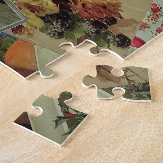 Vintages Postkarten-Puzzlespiel Puzzle (Seite)