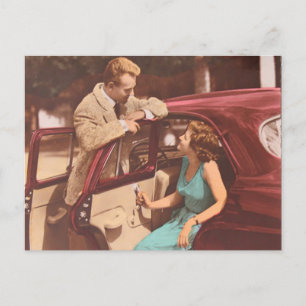 Vintages Postkartendetail des französischen Feiertagspostkarte