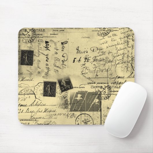 Vintages Postkartenmousepad Mousepad (Mit Mouse)