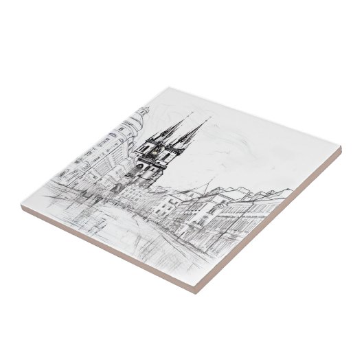 Vintages Prag Fliese (Seite)