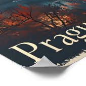 Vintages Prag: Karlsbrücke Postcard Poster (Ecke)