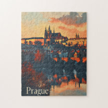 Vintages Prag: Karlsbrücke Postcard
