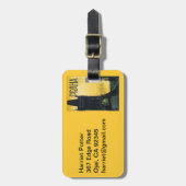 Vintages Prag (Praha) Gepäckanhänger (Vorderseite vertikal)