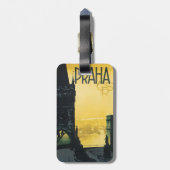 Vintages Prag (Praha) Gepäckanhänger (Rückseite vertikal)
