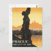 Vintages Prag Tschechoslowakei Postkarte (Vorne/Hinten)