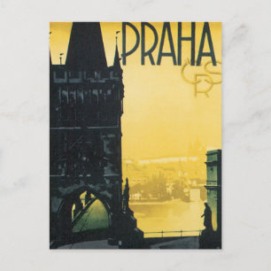 Vintages Praha Poster Postkarte