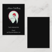 Vintages Prallplatte ~ Kunst-Deko ~ persönlich Visitenkarte (Vorne/Hinten)