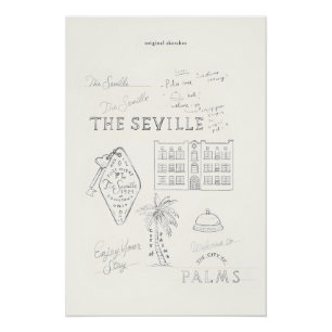 Vintages, präppy Coquette Girl Glossy Poster