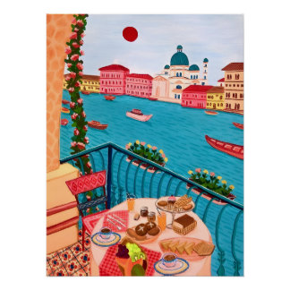 Vintages, präppy Coquette Girl Glossy Poster