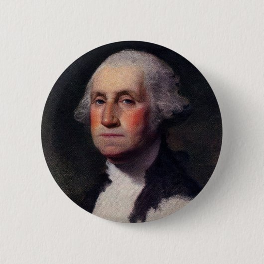 Vintages Präsident-Portrait von George Washington Button (Vorderseite)