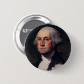 Vintages Präsident-Portrait von George Washington Button (Vorne & Hinten)