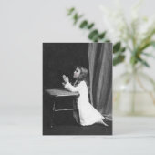Vintages Praying Girl Postkarte (Stehend Vorderseite)