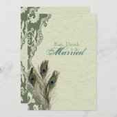 Vintages Probe-Dinner Einladung (Vorne/Hinten)