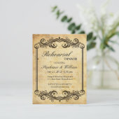 Vintages Probe-Dinner Einladung (Stehend Vorderseite)