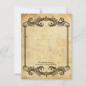 Vintages Probe-Dinner Einladung (Rückseite)