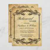 Vintages Probe-Dinner Einladung (Vorne/Hinten)