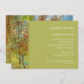 Vintages Probe mit feiner Blumen Einladung (Vorne/Hinten)