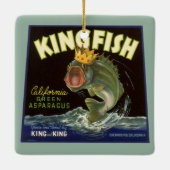 Vintages Produkt kann Art, Kingfish Asparagus kenn Keramikornament (Rückseite)