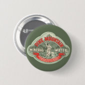 Vintages Produktetikett, Kiefernbergmineralwasser Button (Vorne & Hinten)