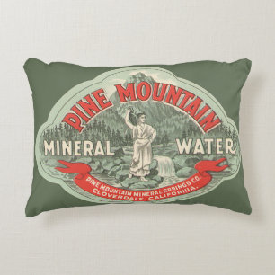 Vintages Produktetikett, Kiefernbergmineralwasser Dekokissen