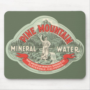 Vintages Produktetikett, Kiefernbergmineralwasser Mousepad