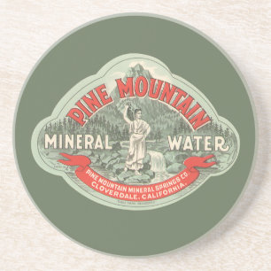 Vintages Produktetikett, Kiefernbergmineralwasser Untersetzer